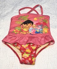 Dora The Explorer Swimsuit 18 Mo Vintage Dora  Boots One Piece Toddler Swimsuit