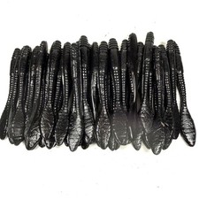 50 Hand Poured 3” Peanut Plastic Worm. “Midnight”