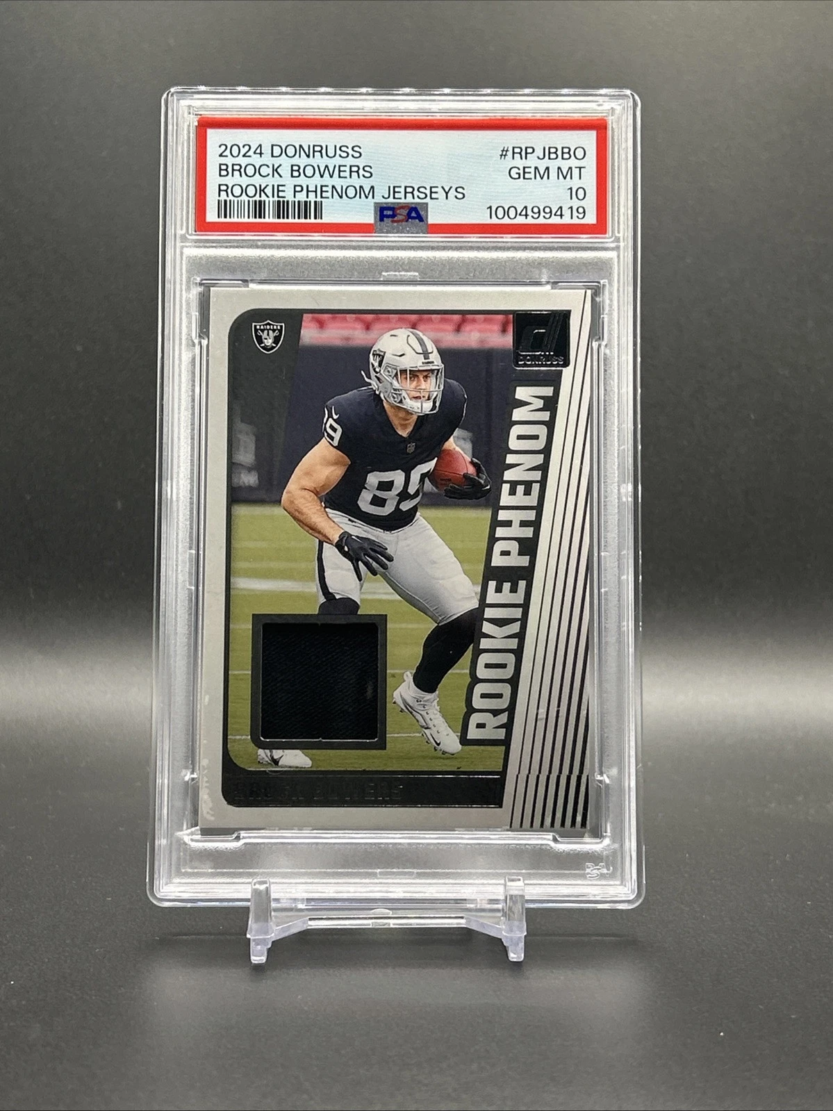 Brock Bowers Panini Donruss Rookie Phenom Jerseys #RPJBBO Base