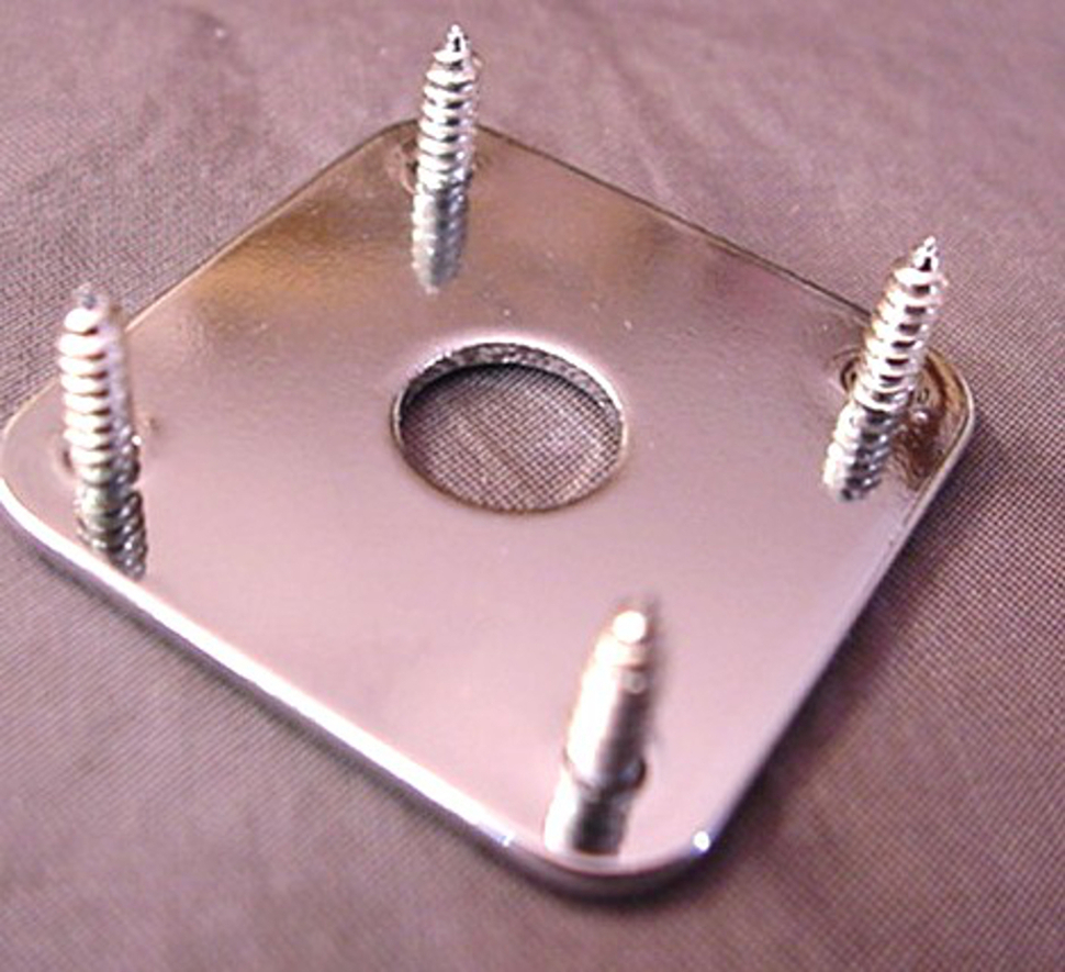 SQUARE JACK PLATE FOR ELECTRIC GUITAR 1 3/8 x 1 3/8 inches CHROME eBay