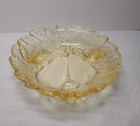 Indiana Tiara Glass Sweet Pear Yellow 3 Toed Footed Dish  6 1/4" — photo 2