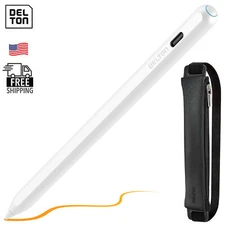 Delton AP7 Stylus Pen for iPad, Wireless Magnetic Charging - White