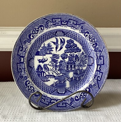 アンティーク RIDGWAY Trio (1835年頃) Antique Ridgway & Co. 1832 Blue & White Semi China Plate, England