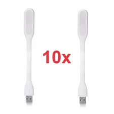 10x USB-Power Light Lamp LED Laptop Computer Desktop Plug White Reading Flexible