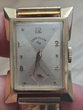 RARE 1953 Lord Elgin 14k GF Fancy Lugs Men's Watch 21 Jewels Manual Wind Cal.670