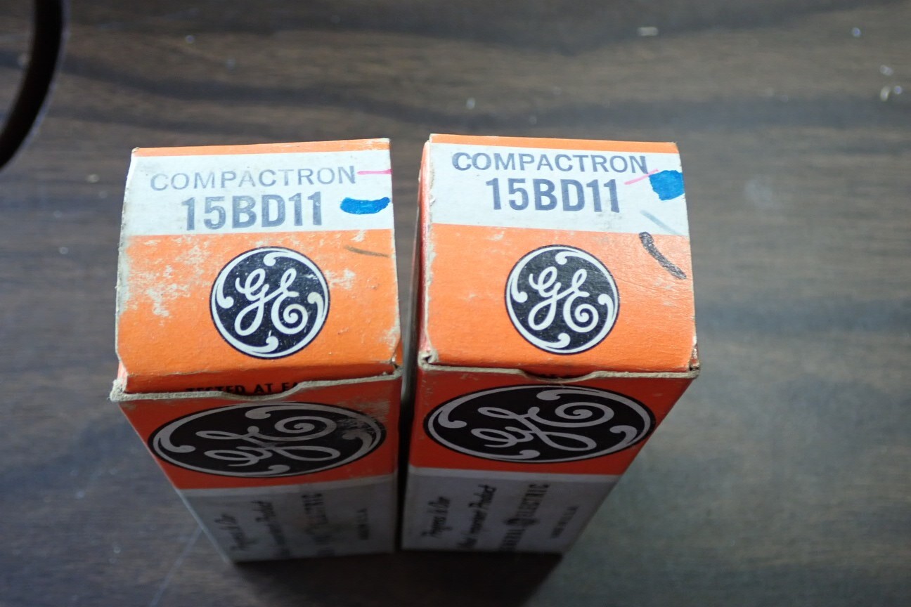 LOT OF 2 GE 15BD11 Compactron Vacuum Tubes NEW NOS Tested In Boxes | eBay