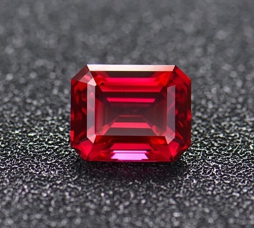 AAA Rated Synthetic Red Ruby Octagon Lab Created Faceted Gemstone9x11 to 16x22mm - Picture 10 of 24