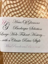 Fishnet Dance Tights Seamfree Small/Med Large/XL RARE Fencenet Large-Hole Tan