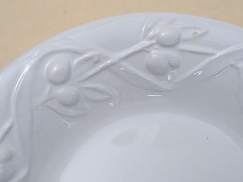VAJILLA: I Patrizi para Williams Sonoma / Cuenco de pasta blanca de 10" COSECHA DE ACEITUNAS - Imagen 4 de 7