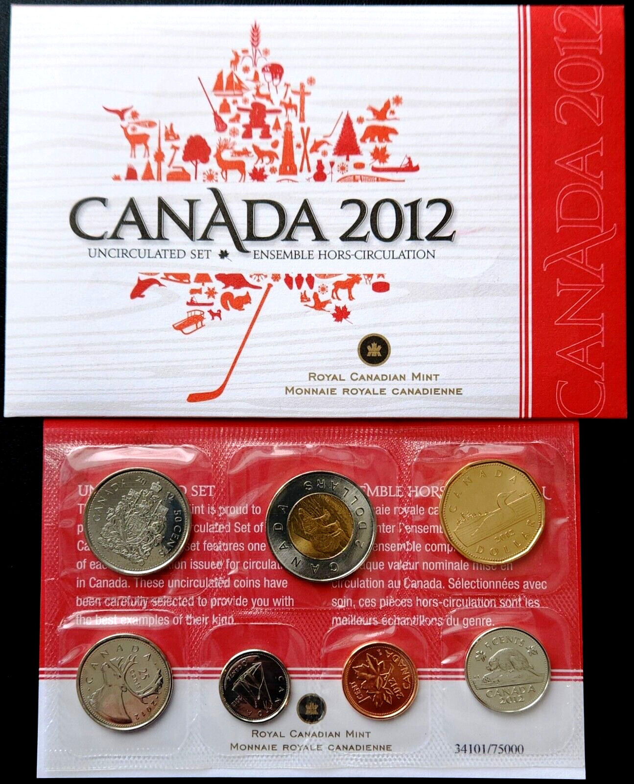 2012 Canada Uncirculated Proof-Like Set with RCM Envelope and COA