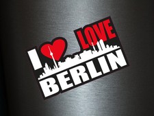 1 x Aufkleber I Love Berlin Skyline Sticker Autoaufkleber Tuning Stickerbomb Fun