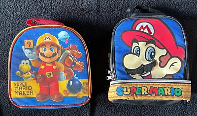 Official Super Mario Kids Lunch Bag & Super Mario Maker Lunch Bag