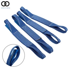 Brand New Universal 4Pcs Car Carrying Wheel Straps Load Restraint Belt W/ Loop