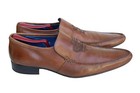 Rock Never Dies Mark Nason Brown Leather Slip On Pointed Toe Loafer Men’s SZ 10 — photo 1