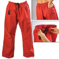 ProForce Gladiator 8 oz. Combat Karate Uniform Gi Pants Child Youth Adult - Red