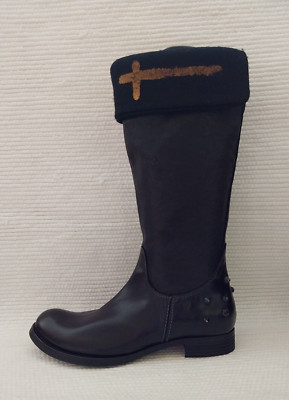 Primabase U.S. Navy Stiefel Boots Biker Gothic Gr. 39 Echtleder Nieten - TOP