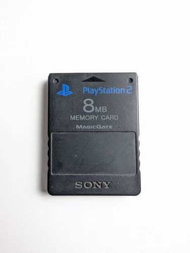 Sony PlayStation 2 8MB Memory Card - Black - SCPH-10020 - OEM - Tested Working