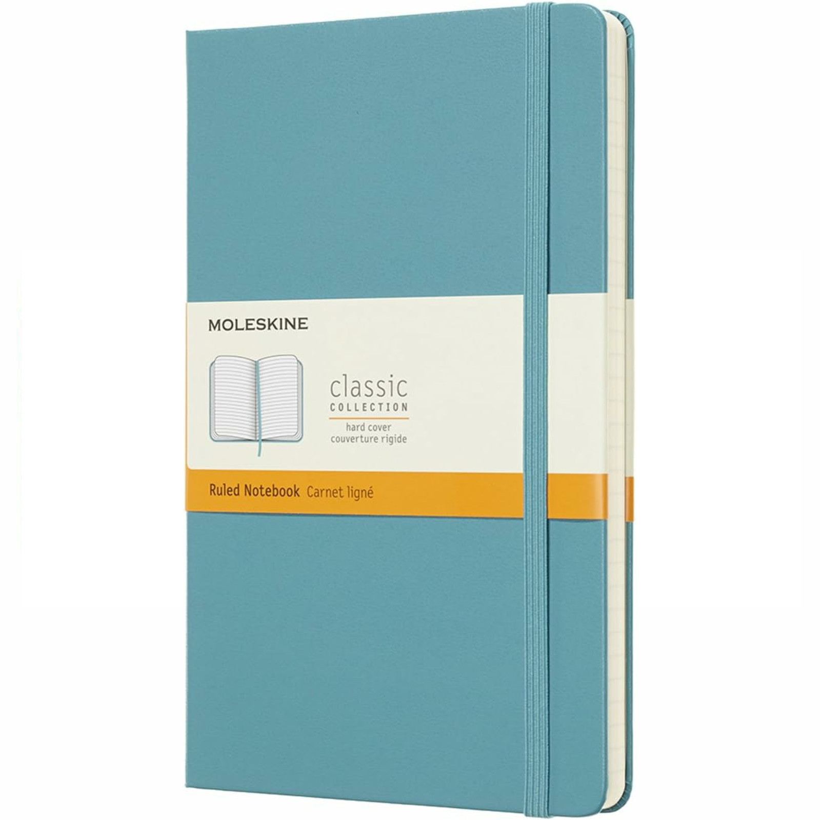 Moleskine Reef Blue Notebook Large Ruled Hard (Paperback Book) - Image 5