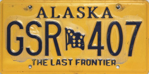 Alaska Bear Last Frontier / Standing Bear License Plate targa USA - Foto 13 di 26