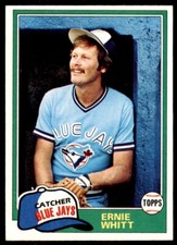 1981 Topps Ernie Whitt . Toronto Blue Jays #407