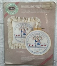 Dimensions From The Heart Crewel Kit 51002 Precious Love Wedding Record 1986