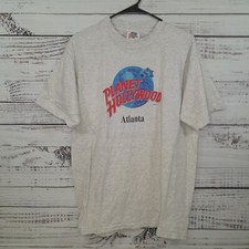 Vintage Planet Hollywood T Shirt Mens L Gray Atlanta Movies Restaurant USA Made