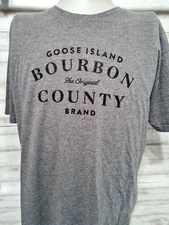 Royal Apparel Goose Island Bourbon County Gray T-Shirt Size XL Made in USA