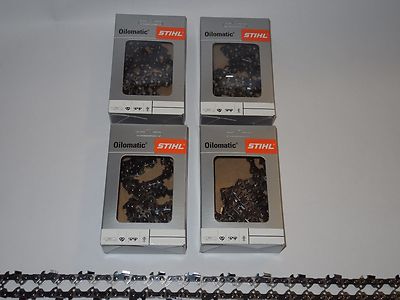 4x Original Stihl Sägekette 25 cm 1,3  3/8'' P Picco Super 40 TG VOLLMEISSEL PS