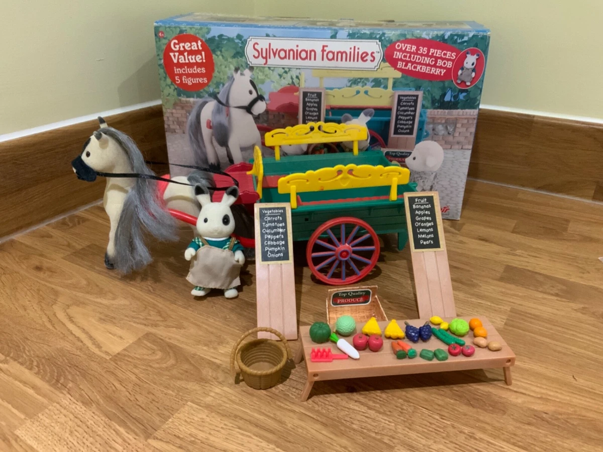 Sylvanian families FARMERS CART PONY 100 BOXED EXCELLENT COND