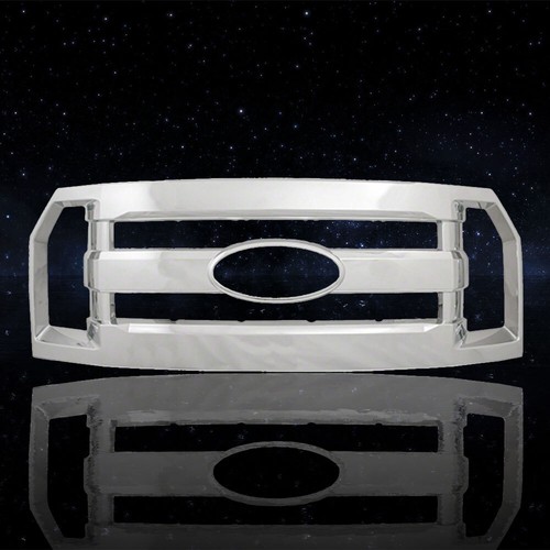 Auto Reflections Chrome Rectangular Bar Grille Overlay for 201617 Ford