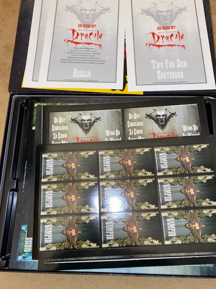 Ein Abend mit Bram Stokers Dracula Der Gruselklassiker Spiel 1992 - Unbespielt!! - Bild 3 von 4