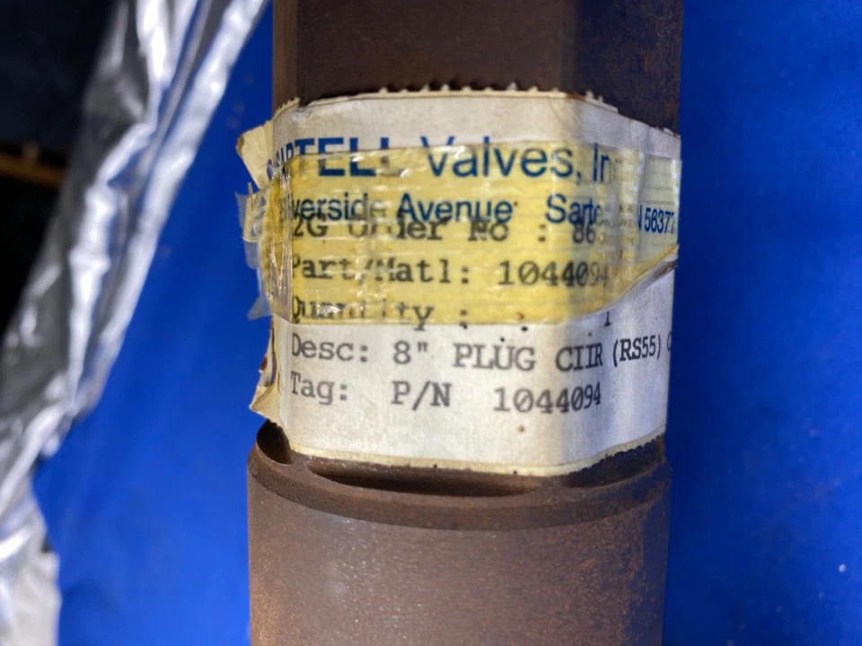 Sartell Valves 8” Plug CIIR (RS55) CI , Part Number 1044094 - Image 3 of 4
