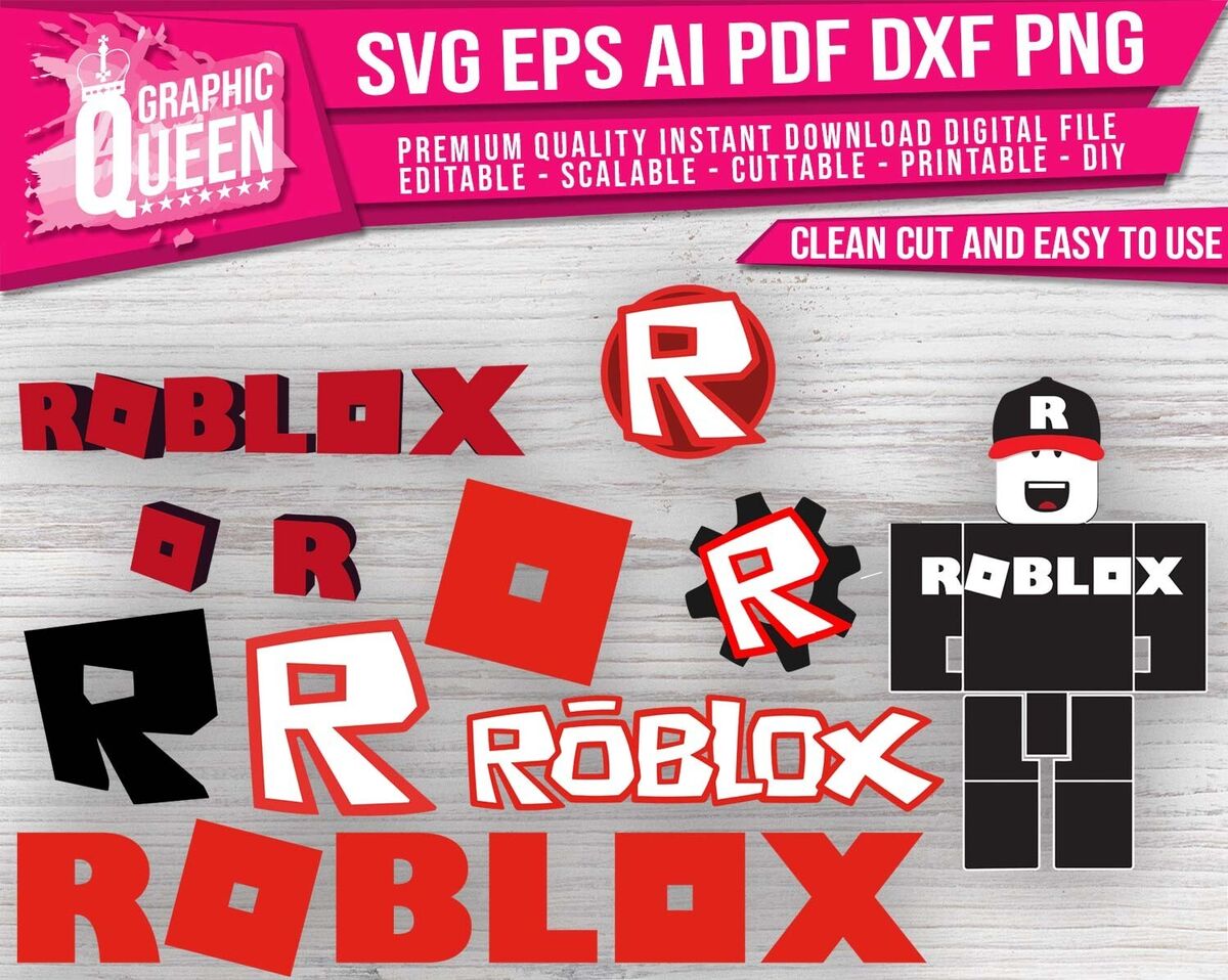 Roblox Letters number symbol character logo SVG digital file Alphabet  Cricut PNG