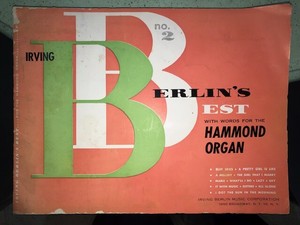 Irving Berlin S Best No 1 For Organ 1955 Song Book Acceptable Ebay