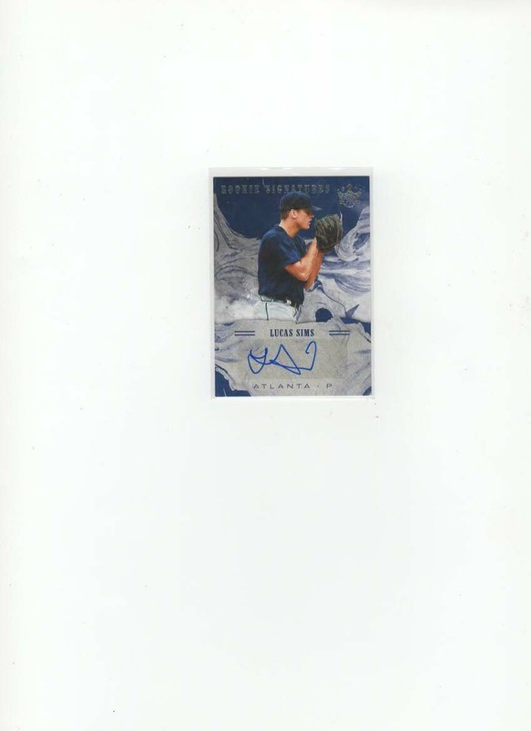 2018 Panini Lucas Sims Autograph #S-LS Atlanta Rookie Signatures Diamond Kings