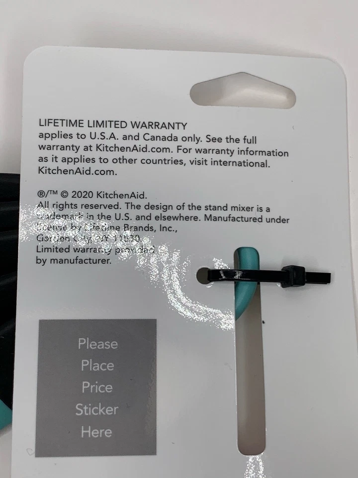 KitchenAid 5 piece measuring spoon set aqua blue color silicon grips on handles - Image 3 of 4