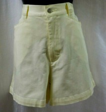 Vintage Lee Short Shorts Size 10 NWT Light Yellow Cotton Blend Flat Pockets Logo