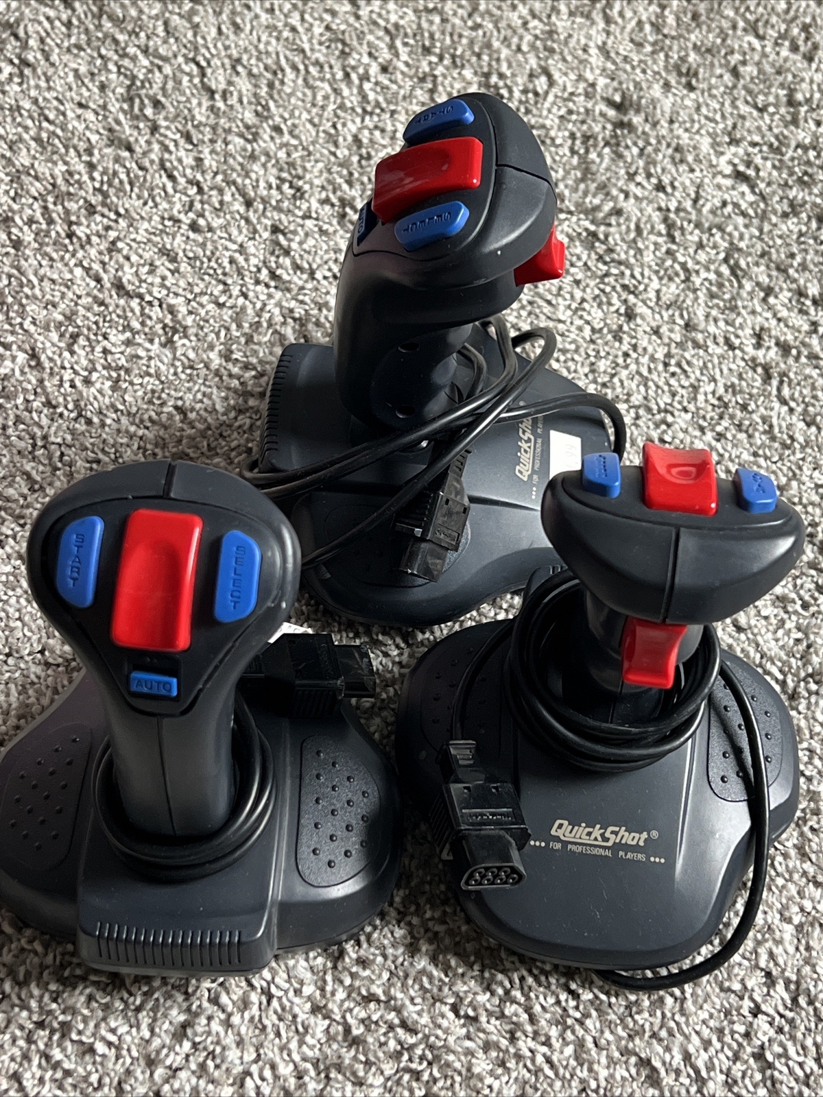 Nintendo NES Quickshot Deluxe Joystick Controller QS-130N LOT OF 3 ...