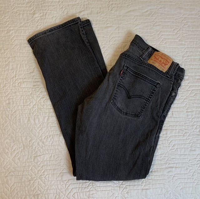 Vintage Levis 514 Jeans Men Size 36x31 Gray Dark Straight Classic Work