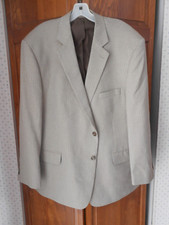 Stafford Essentials brown and white herringbone 50 R sport coat