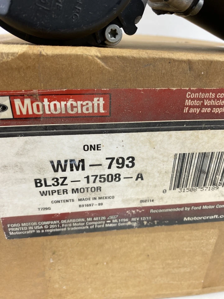 Genuine Motorcraft WM-793 Ford OEM 2011-2014 Raptor F-150 Windshield Wiper Motor - Image 2 of 4
