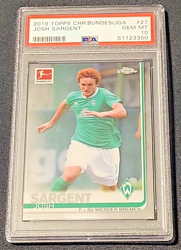 2019-20 Topps Chrome Bundesliga Josh Sargent PSA 10 #27 USMNT SV Werder Bremen