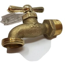 3/4" MIP Hose Bibb Valve, Multi-Turn, LEAD-FREE Brass, No-Kink, 125psi
