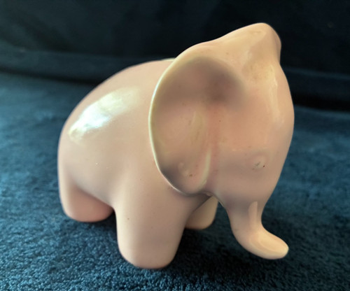 Vintage Ceramic Mini Pink Elephant Bank