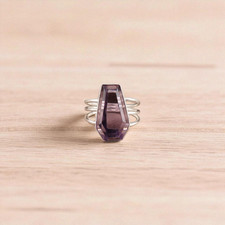 Amethyst Gemstone 925 Sterling Silver Statement Jewelry Ring Gift For Engagement