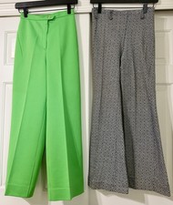 2 Pairs of Vintage 1970s Women  s Bell Bottom Pants