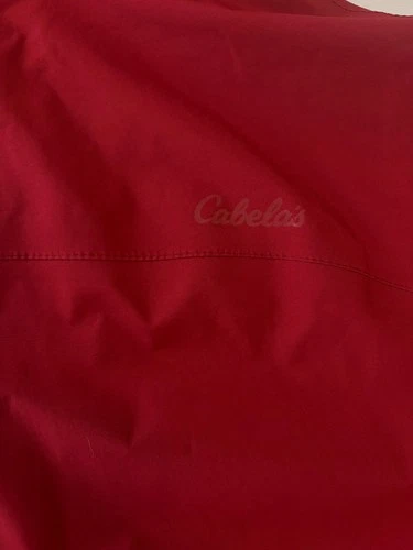Cabelas Goretex Jacket Mens XL Red Rain Waterproof Parka Full Zip Hooded image 9