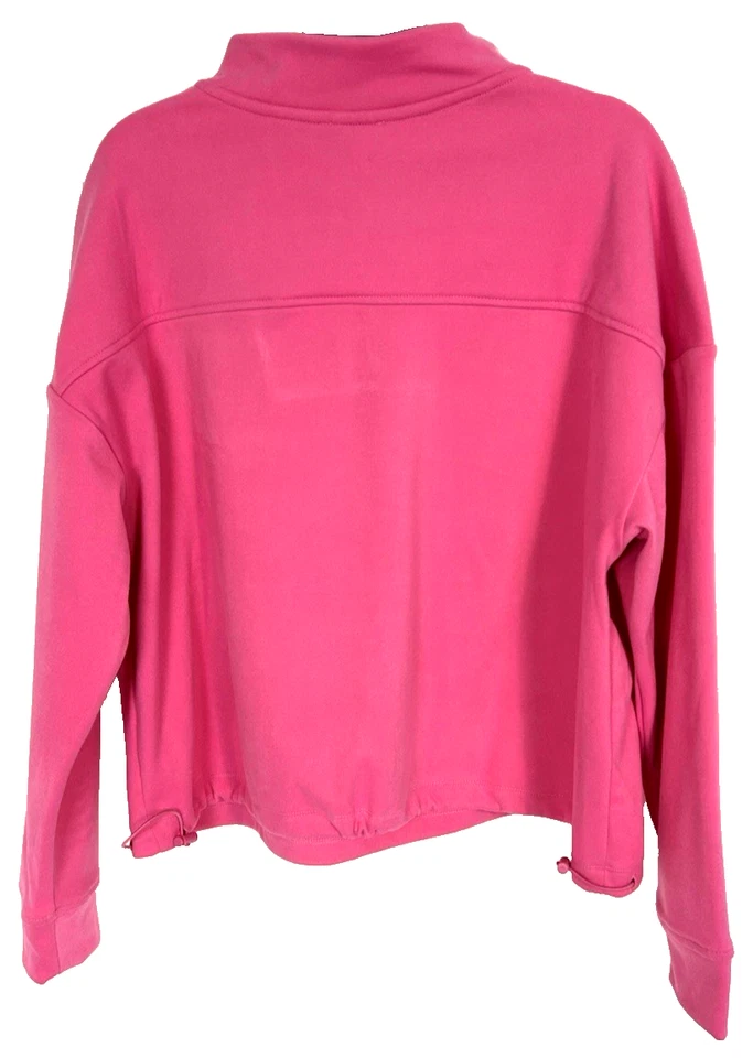Jones New York Women's Sport 1/4 Zip Fleece Pullover Size Large Pink Active Wear - Image 3 of 4