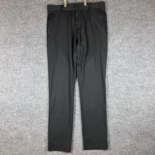 Rhone Commuter Slim Pants Mens 34x31 Black Performance Chino Stetch Golf