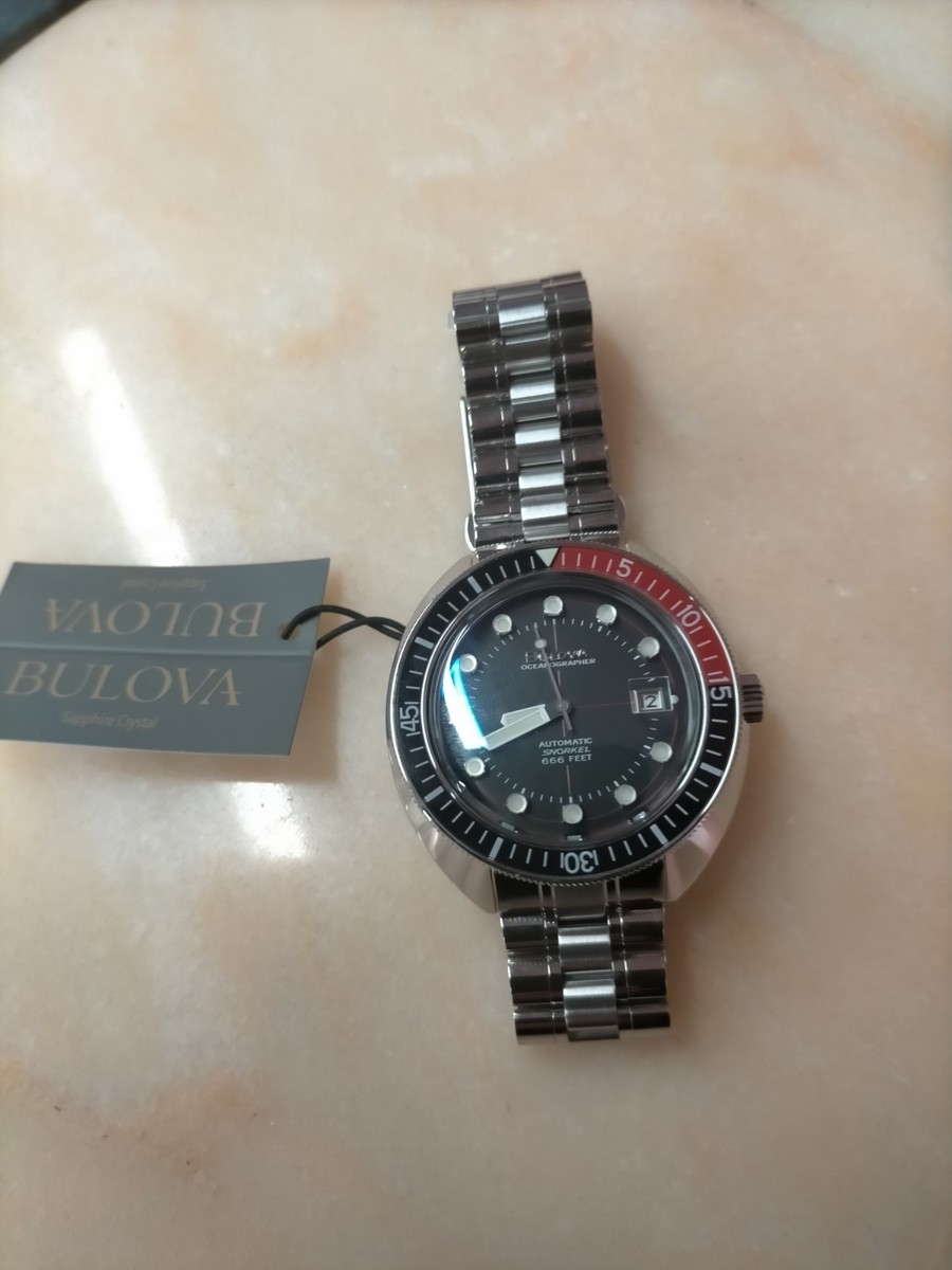 Orologio Bulova Oceanographer nero e rosso nuovo da uomo